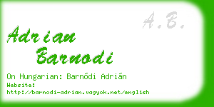 adrian barnodi business card