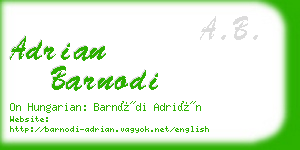 adrian barnodi business card